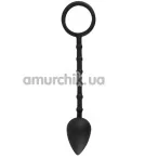 Анальная пробка с одним эрекционным кольцом Intense Plug Cock & Ball Ring, черная - Фото №1