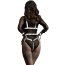 Портупея Feral Feelings Body Harness  With Cuffs, біла - Фото №2
