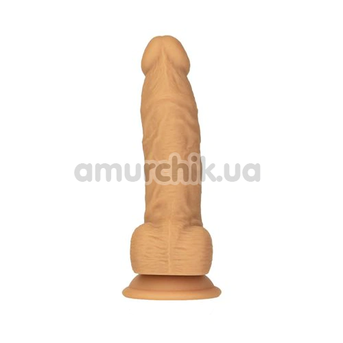 Вибратор с ротацией Addiction Naked Rotating & Vibrating Dong 8, светло-коричневый