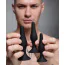 Набор анальных пробок Master Series Triple Spire Tapered Silicone Anal Trainer Set, черный - Фото №5