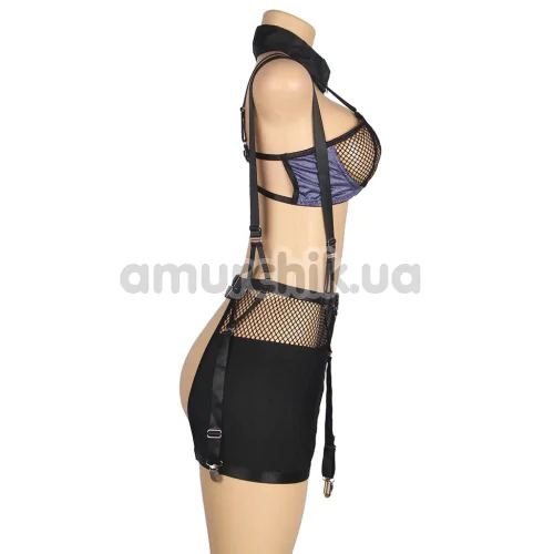 Костюм полицейской Star Night Police Set, черный: топ + юбка