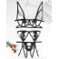Комплект Star Night Summer Garden Lingerie Set, черный: бюстгальтер + трусики-стринги + пояс для чулок - Фото №11