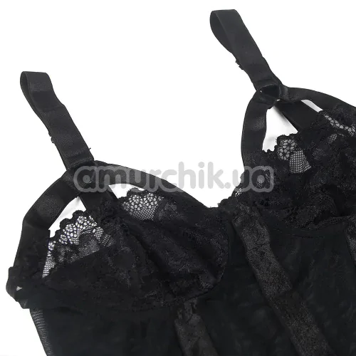 Боди с подвязками Star Night Sexy Lace Strap Teddy, черное