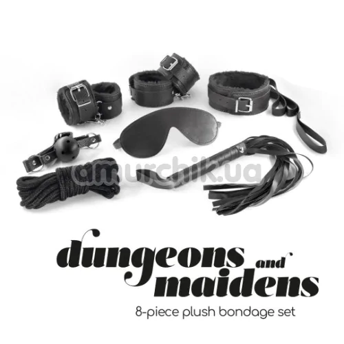Бондажний набір Crushious Dungeons & Maidens, чорний