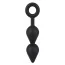 Анальна подвійна пробка Black Velvets Plug Silicone, чорна - Фото №2