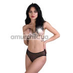 Трусики Daring Intimates Alexa Crotchless Mesh Panty, чорні - Фото №1