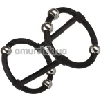 Насадка на пеніс Steel Beaded Silicone Enhancer Cage, чорна - Фото №1