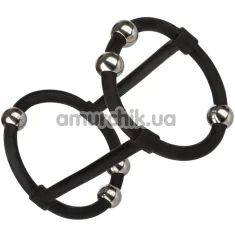 Насадка на пенис Steel Beaded Silicone Enhancer Cage, черная - Фото №1