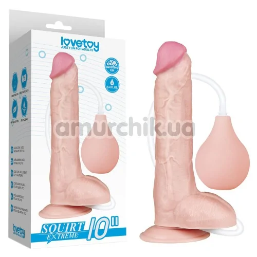 Фалоімітатор з еякуляцією Squirt Extreme 10, тілесний