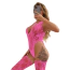 Комплект Star Night Sexy Sleeveless Floral Lace Set, розовый: боди + чулки - Фото №2