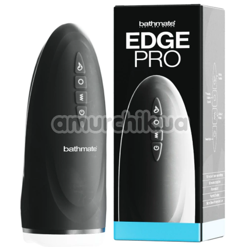 Мастурбатор с вибрацией, ротацией и подогревом Bathmate Edge Pro, черный