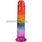 Фалоімітатор Doc Johnson Crystal Jellies Classic Dong 8.5, мультикольоровий - Фото №1