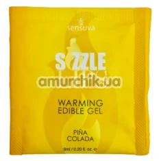 Оральний гель з зігріваючим ефектом Sensuva Sizzle Lips Pina Colada - Піна Колада, 6 мл - Фото №1
