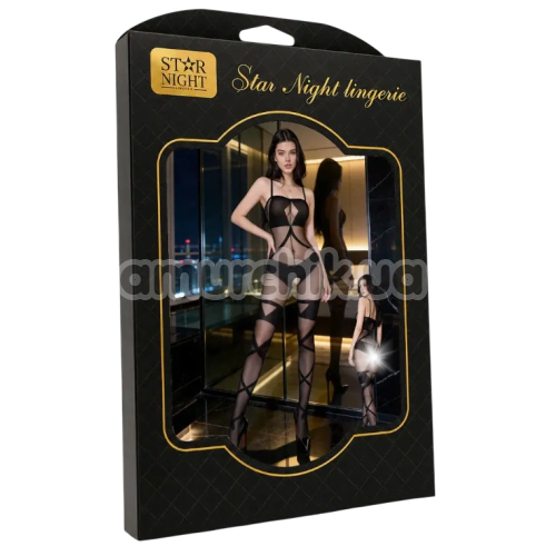 Комбінезон Star Night Geometric Bodystocking, чорний