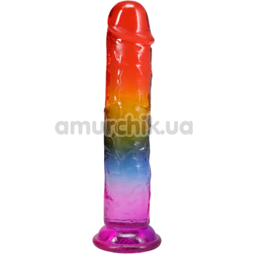 Фалоімітатор Doc Johnson Crystal Jellies Classic Dong 8.5, мультикольоровий - Фото №1