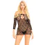 Платье Leg Avenue Modern Love Heart Net Dress, черное - Фото №1