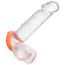 Эрекционное кольцо для члена Alpha Liquid Silicone Sexagon Ring, оранжевое - Фото №4