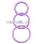 Набор из 3 эрекционных колец Get Lock Magnum Force Cock Ring, фиолетовый - Фото №1