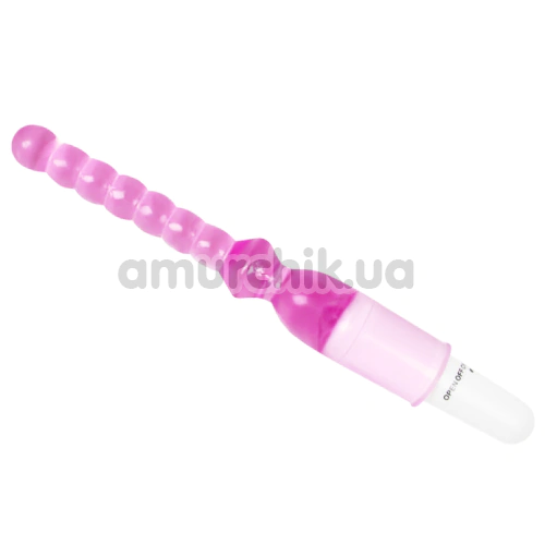 Анальный вибратор Vibrator с шариками, розовый