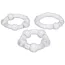 Набор эрекционных колец для члена Trinity Vibes Clear Performance Erection Rings, прозрачный - Фото №1