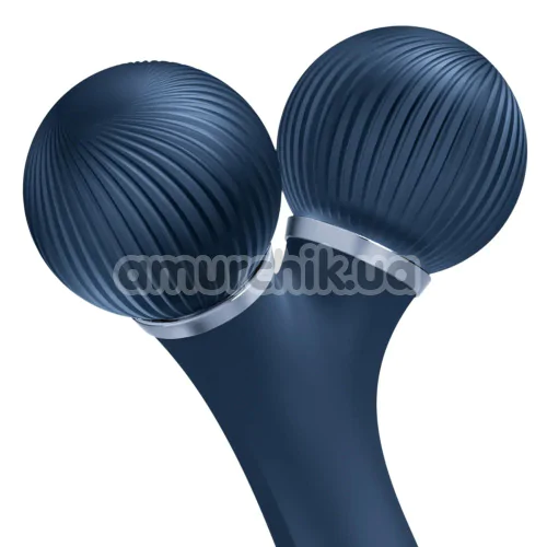 Ультразвуковий масажер для обличчя Geske Sonic Facial Roller 4 in 1, синій