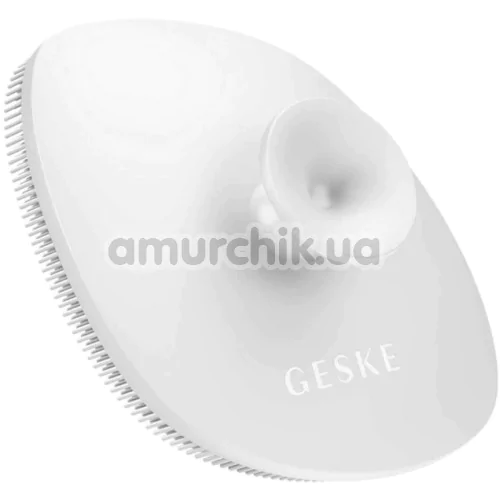 Щетка для лица Geske Facial Brush 4 in 1 Suction Mount, белая