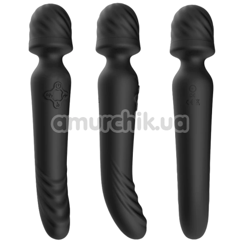 Універсальний вібромасажер з підігрівом Rabbit Massager, чорний