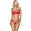 Комплект Obsessive 829-SET-3 красный: бюстгальтер + трусики-стринги  - Фото №1