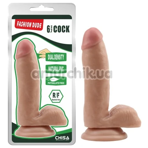 Фаллоимитатор Fashion Dude Cock 6.7, телесний