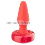 Анальна пробка з вібрацією Butt Plug Flexi Head 4, червона - Фото №1