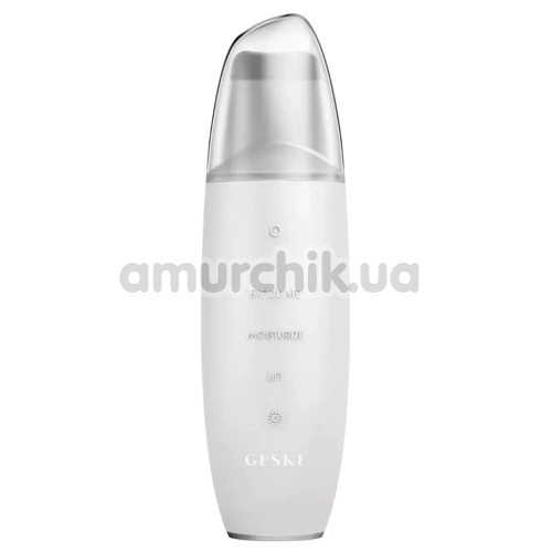 Мікрострумовий скрабер для шкіри обличчя Geske MicroCurrent Skin Scrubber & Blackhead Remover 9 in 1, білий - Фото №1