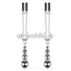 Зажимы для сосков Bedroom Fantasies Nipple Clamps With Beaded Chain, серебряные - Фото №1