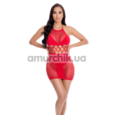 Платье с сетки Girl Gone Bad Dress, красное - Фото №1