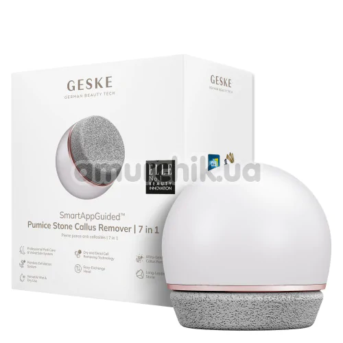 Шліфувальна пилка для стоп Geske Pumice Stone Callus Remover 7 in 1, кремова