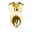 Анальна пробка із чорним кристалом Exclusivity Jewellery Gold Heart Plug, золота - Фото №3