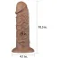 Фалоімітатор Realistic Chubby Dildo 10.5, коричневий - Фото №3