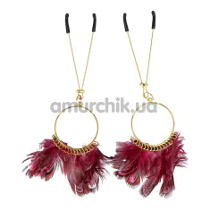 Зажимы для сосков Virgite Nipple Clamps Jewels Mod. 3, золотые - Фото №1