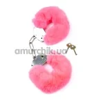 Наручники Boss Series Fetish Furry Cuffs, розовые - Фото №1