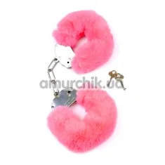 Наручники Boss Series Fetish Furry Cuffs, рожеві - Фото №1