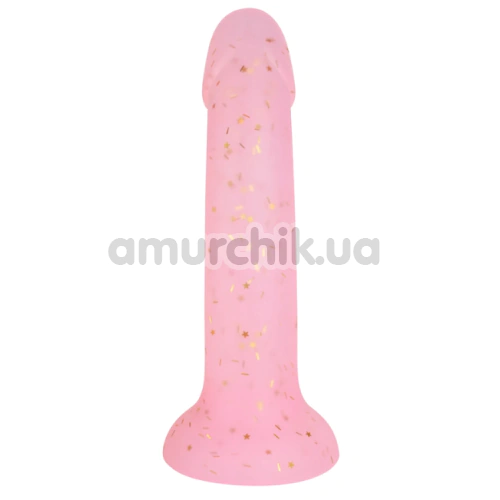 Фаллоимитатор Alume Glitter Silicone Dildo, розовый