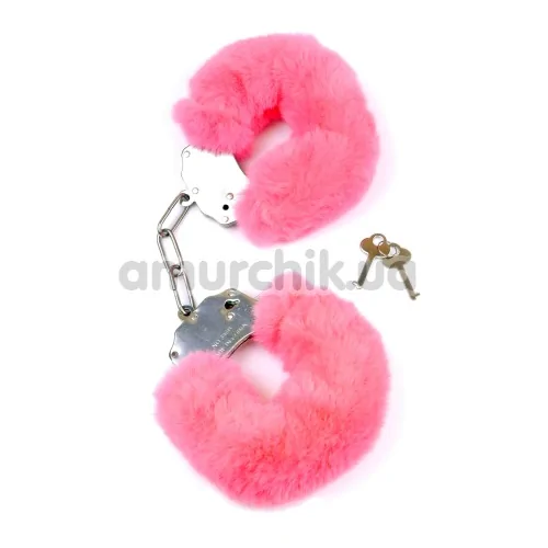 Наручники Boss Series Fetish Furry Cuffs, рожеві