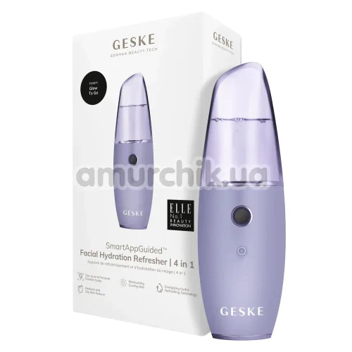 Зволожувач для шкіри обличчя Geske Facial Hydration Refresher 4 in 1, бузковий