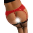Комплект Star Night Lace Garter Belt Mesh, красный: пояс для чулок + трусики-стринги - Фото №3