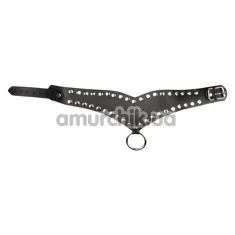 Ошейник с кольцом Zado Leather Collar Studs, черный - Фото №1