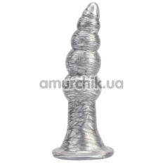 Анальная пробка Dark Muscle Cdt Bisley S, серебряная - Фото №1
