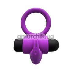 Ерекційне кільце з вібрацією Virgite Essentials Clitorial Vibrating Ring E9, фіолетове - Фото №1
