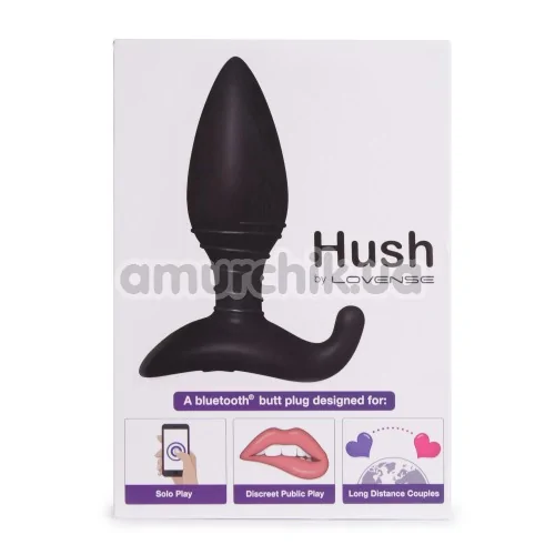 Анальна пробка з вібрацією Lovense Hush Small, чорна