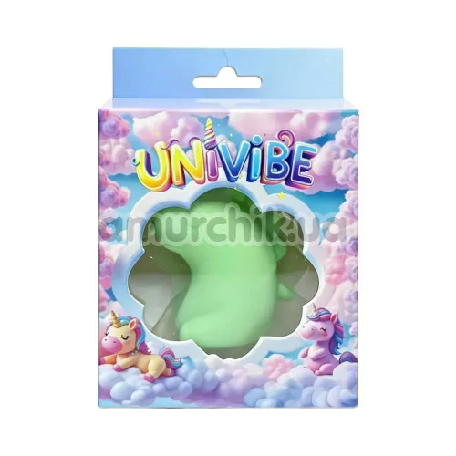 Симулятор орального сексу для жінок з вібрацією Univibe Sexy Unicorn, салатовий