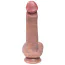 Фалоімітатор Fantasy Toys Dildo With Movable Foreskin 21 cm з мошонкою, тілесний - Фото №3