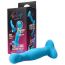 Вібратор для точки G Virgite Fantasy Dildos Vibrating Silicone Dildo Lovely, блакитний - Фото №5